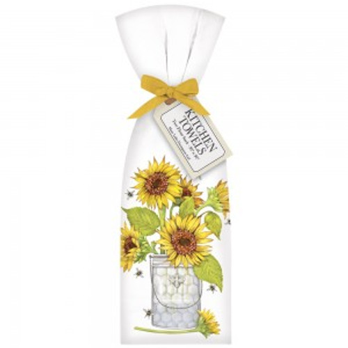 Sunflower and Bees Towel Set Sunflower and Bees Towel Set