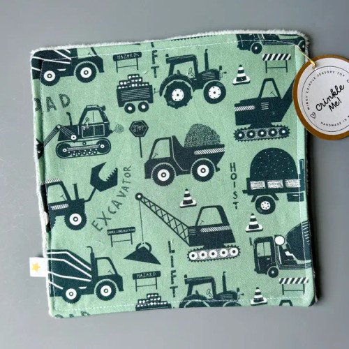 Construction Junction Minky Crinkle Sensory Toy from Port & Starbird