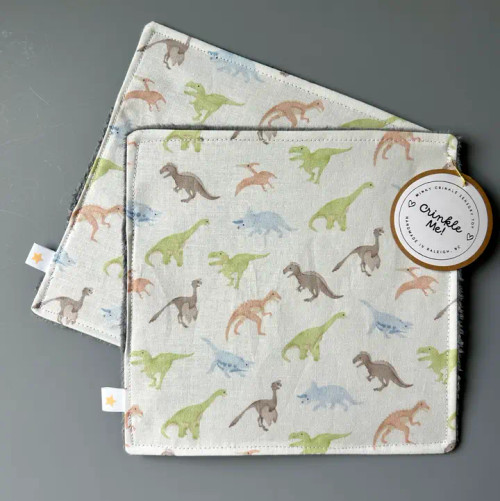 Tiny Dinos Minky Crinkle Sensory Toy from Port & Starbird