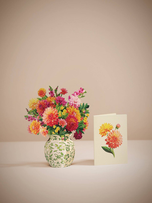 Mini Sunrise Dahlia Pop-Up Card by FreshCut Paper