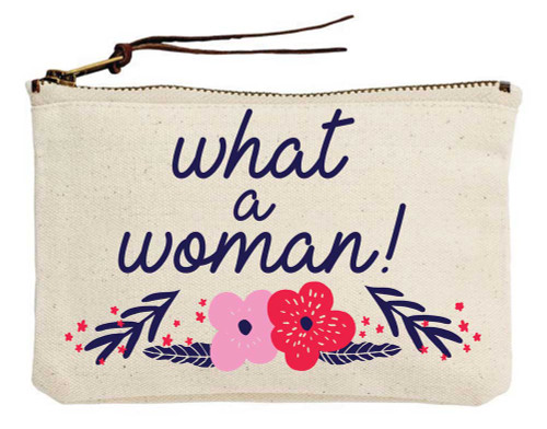 What A Woman Canvas Pouch from Potluck Press