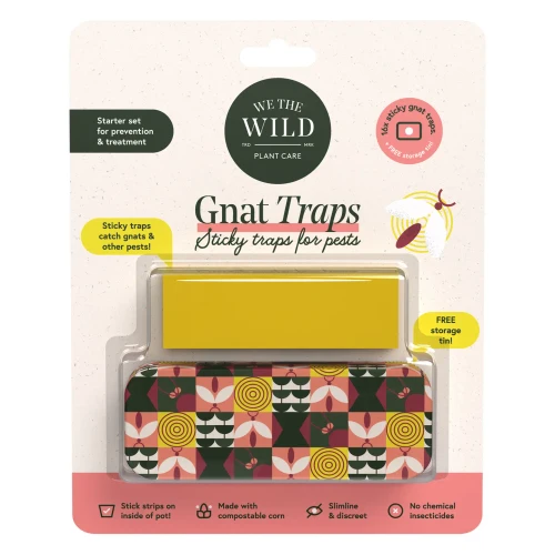 Gnat Sticky Traps with Tin Box by We The Wild Plant Care
