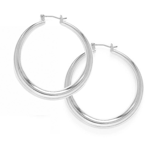 Large Maria Hoops Silver