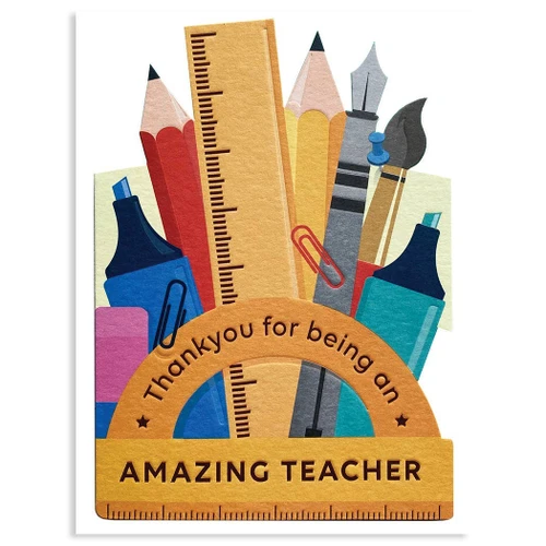 Teacher Cut Out Teacher Card