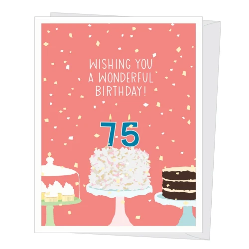 Number 75 Birthday Card
