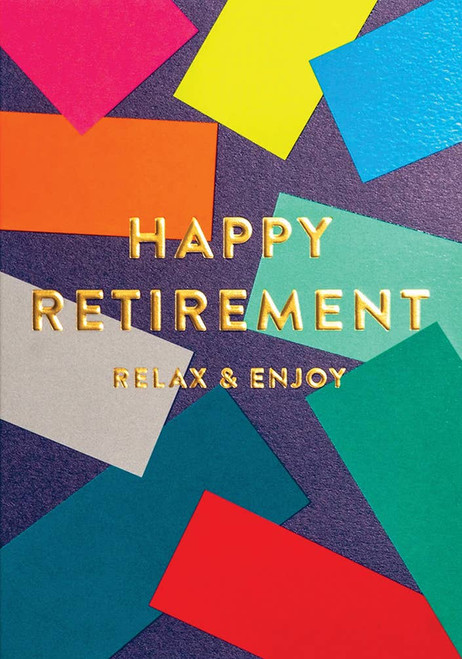 Geometric Happy Retirement Card