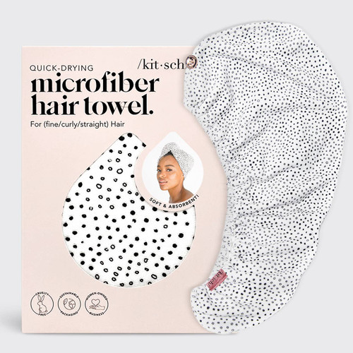 Quick Dry Hair Towel - Micro Dot by Kitsch