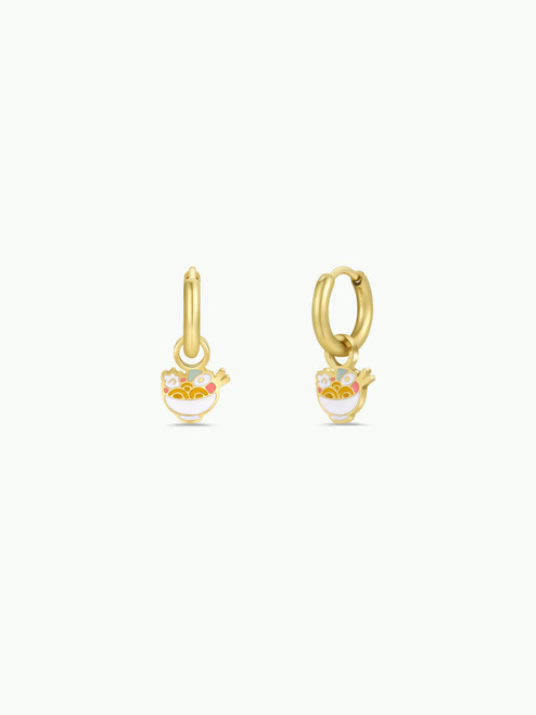 Ramen Enamel Charm Hoop by Jax Kelly