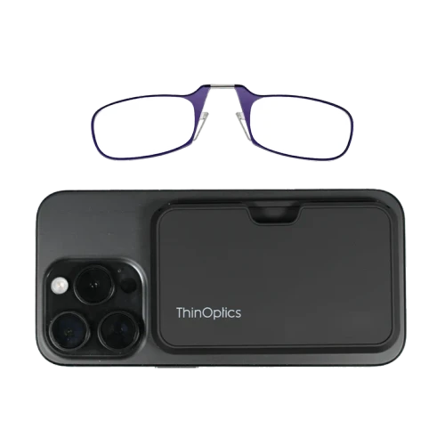 Purple Readers with Black Magnetic Pod by ThinOptics