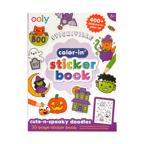 Stickiville: Cute n Spooky Doodles Color-in' Sticker Book