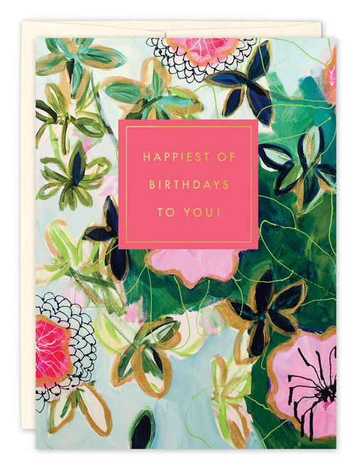 Tropical Birthday Card - Happiest of Birthdays to You