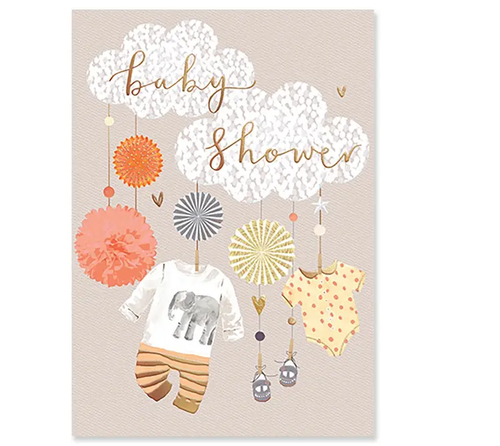 Apricot Baby Shower Card 