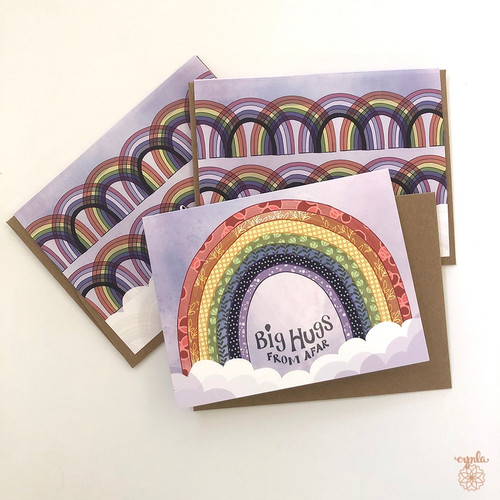 Rainbow Hugs Greeting Card