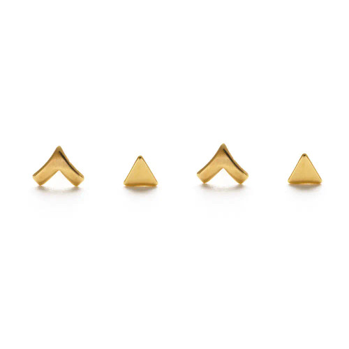 Insignia Combo Studs - Gold