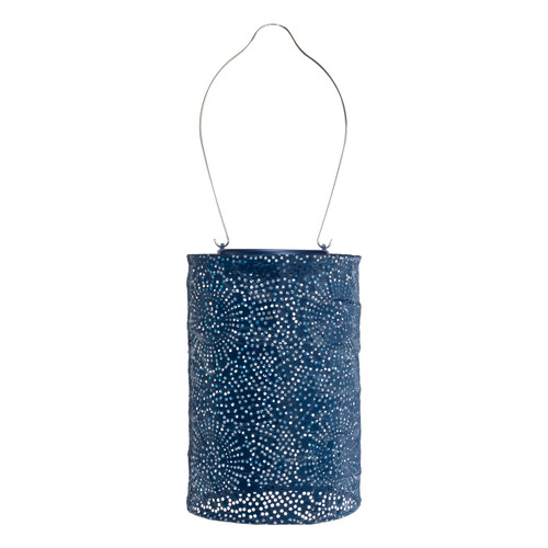 5 x7.5" Soji Stella Cylinder Solar Lantern - Blue