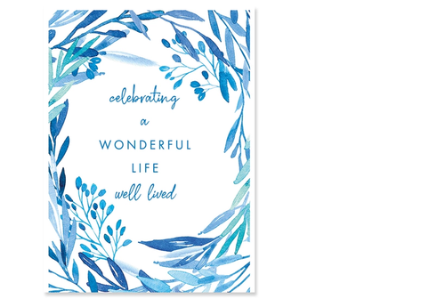 Deep Blue Sympathy Card