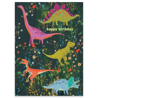 Dinosaurs - Carte Birthday Card 