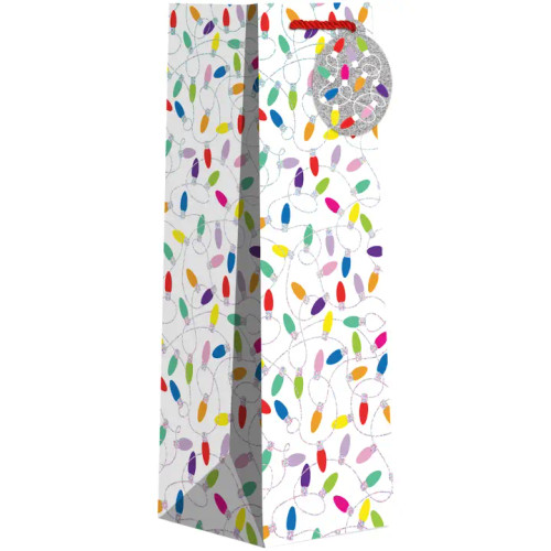 Tote Bottle - Christmas Lights White by Jillson & Roberts