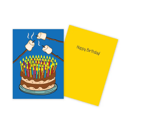Roasting Marshmallows Birthday Card