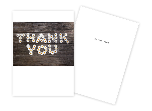 Daisies Spelling Thank You Card