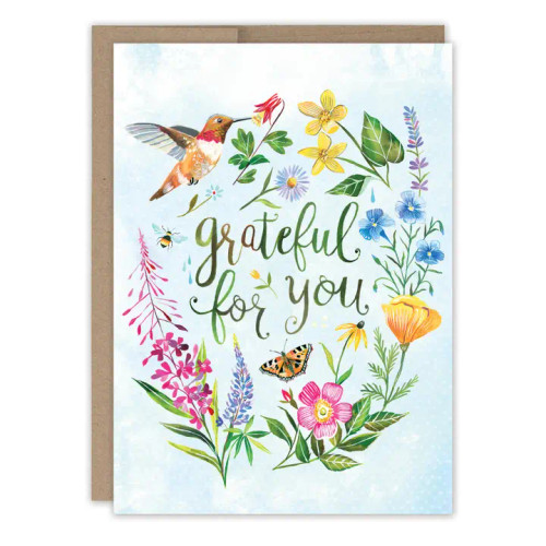 Grateful Hummingbird Mother's Day Card