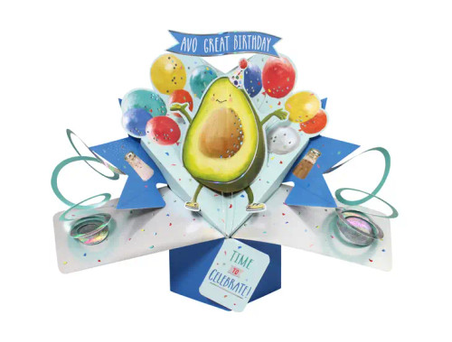 Birthday Avocado, Pop-Up's Greetings Card