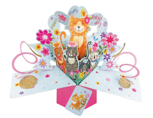 Birthday Cats, Pop-Up's Greetings Card