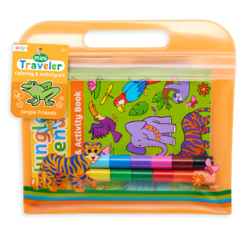 Jungle Friends - Mini Traveler Coloring & Activity Kit