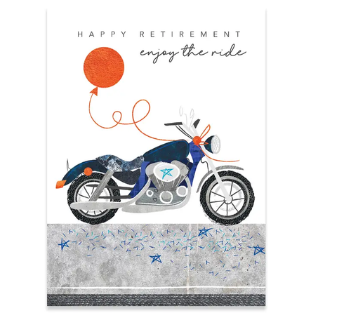 Motorbike Retirement Card