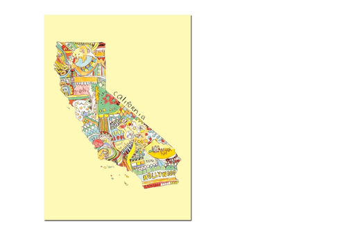 California Doodle Card Blank