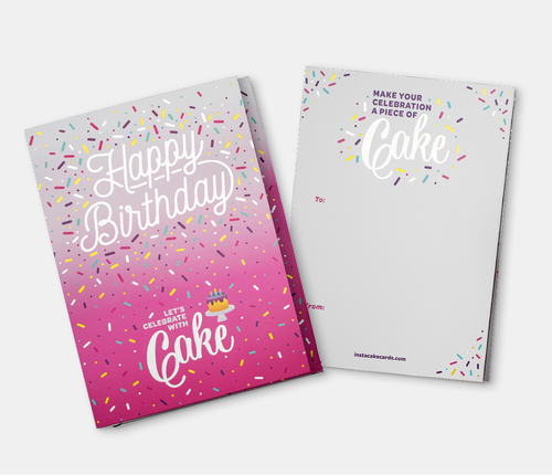 Pink Chocolate Instacake Birthday Card