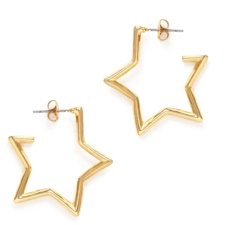Star Hoop Earrings by Amano Studio