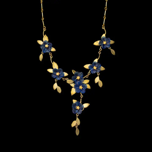 Blue Violet Mini Statement Necklace