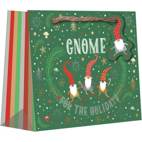 Gnome for Christmas Medium Tote by Jillson & Roberts