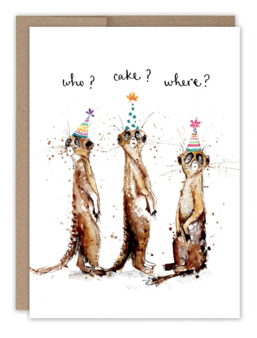 Three Meerkats Birthday Card