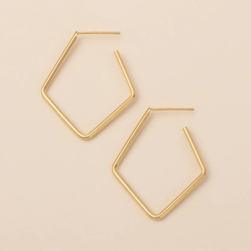 Gold Vermeil Orion Diamond Hoop - Refined Earring Collection