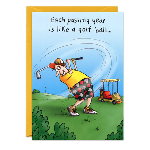 Golf Ball Birthday Card – from Oatmeal Studios