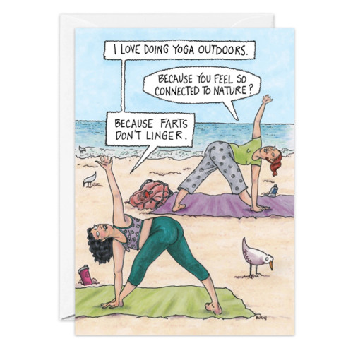 Yoga Outdoors Birthday Card – from Oatmeal Studios
