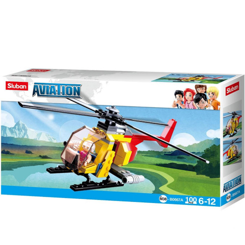 Aviation Helicopter Building Brick Kit (100 Pcs)
