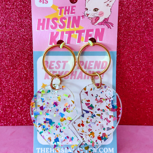 Best Friend Confetti Keychains from The Hissin' Kitten Best Friend Confetti Keychains from The Hissin' Kitten