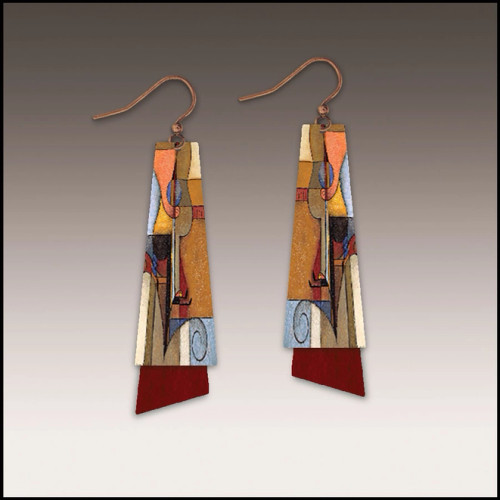 Guitar Fine Art Flutter Multilayer Earrings Guitar Fine Art Flutter Multilayer Earrings