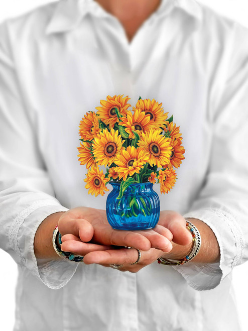Mini Sunflowers Pop-up Greeting Cards by FreshCut Paper