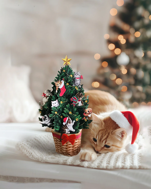 Mini Meowy Christmas Tree Pop-Up Card from FreshCut Paper