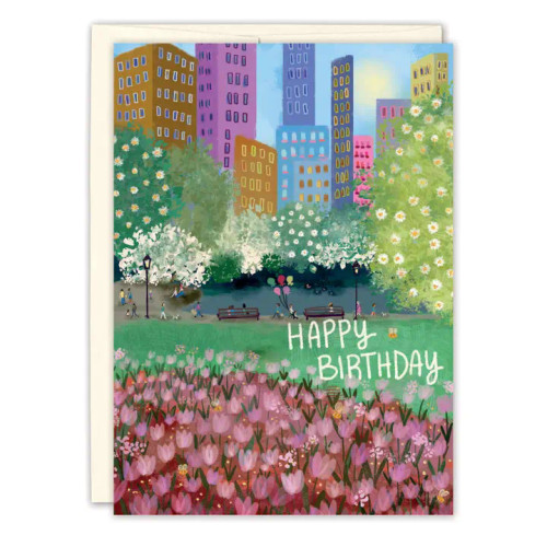 City Park Scene Birthday Card from Biely & Shoaf