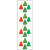 Mini Christmas Trees - Sticker by Jillson & Roberts