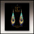 Turquoise Flowers Brass Accent Feather Earrings by Illustrated Light & DC Designs Turquoise Flowers Brass Accent Feather Earrings by Illustrated Light & DC Designs
