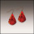 Red Foliage Fine Art Short Drop Handmade Earrings by Illustrated Light & DC Designs Red Foliage Fine Art Short Drop Handmade Earrings by Illustrated Light & DC Designs