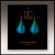 Blue Nature Abstract Short Drop Handmade Earrings by Illustrated Light & DC Designs