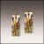 Calla Lily Purple Rectangle Handmade Earrings by Illustrated Light & DC Designs