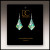 Cool Green Dangle Handmade Earrings by Illustrated Light & DC Designs